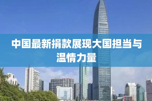 中国最新捐款展现大国担当与温情力量