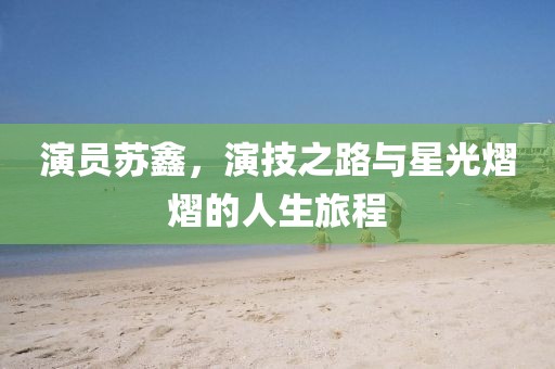 演员苏鑫，演技之路与星光熠熠的人生旅程