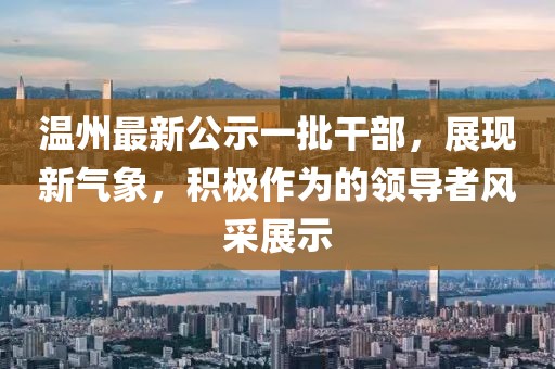 温州最新公示一批干部，展现新气象，积极作为的领导者风采展示