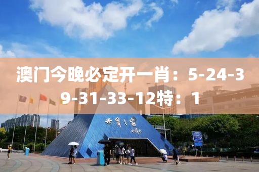 澳门今晚必定开一肖：5-24-39-31-33-12特：1