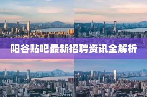阳谷贴吧最新招聘资讯全解析