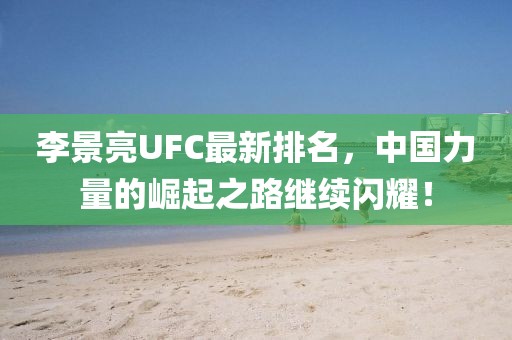 李景亮UFC最新排名，中国力量的崛起之路继续闪耀！