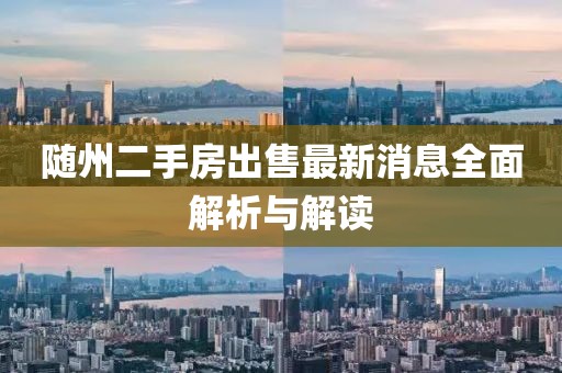随州二手房出售最新消息全面解析与解读