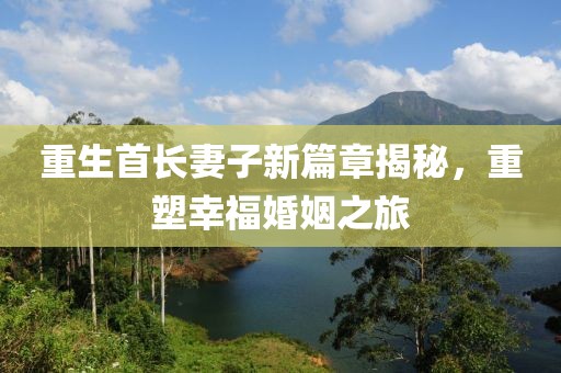 重生首长妻子新篇章揭秘，重塑幸福婚姻之旅