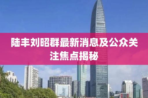 陆丰刘昭群最新消息及公众关注焦点揭秘