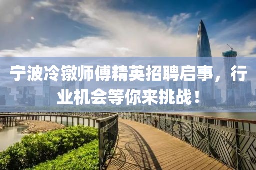 宁波冷镦师傅精英招聘启事，行业机会等你来挑战！